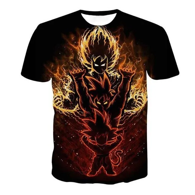 Dragon Ball Z Ultra Instinct God Son Goku Super Saiyan Men Tshirt 3D Printed Summer O-Neck Daily Casual Funny T shirt Plus Size