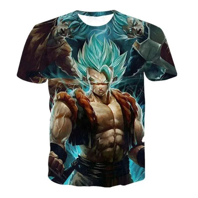 Dragon Ball Z Ultra Instinct God Son Goku Super Saiyan Men Tshirt 3D Printed Summer O-Neck Daily Casual Funny T shirt Plus Size