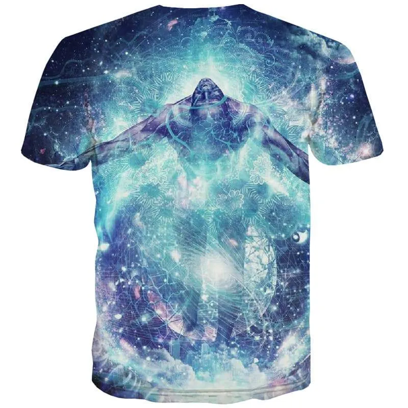 Earth T-shirt Men Galaxy Tshirts Cool Space T-shirts 3d Universe Tshirts Novelty