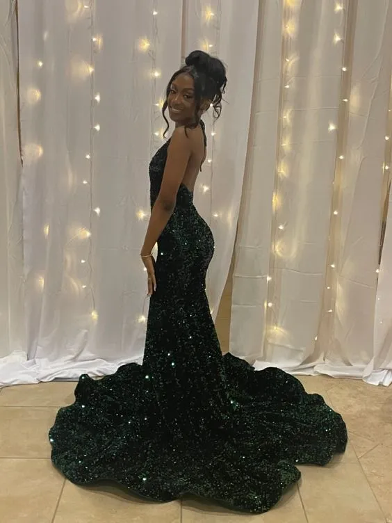 Emerald green prom dress Long Party Dress Formal Dress      fg3465