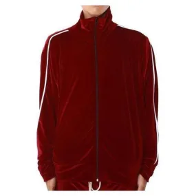 EPTM Velour Track Jacket Burgundy