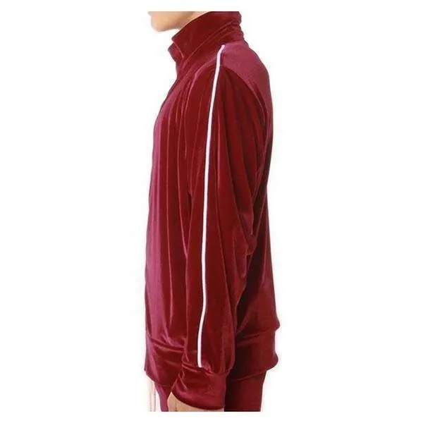 EPTM Velour Track Jacket Burgundy