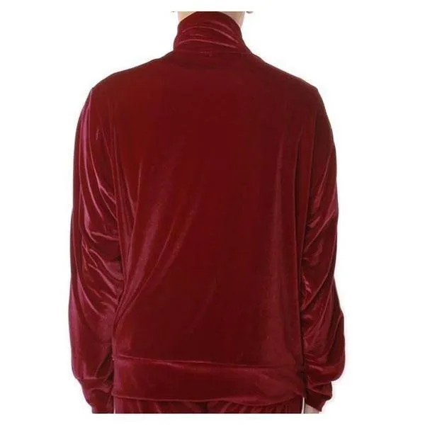 EPTM Velour Track Jacket Burgundy