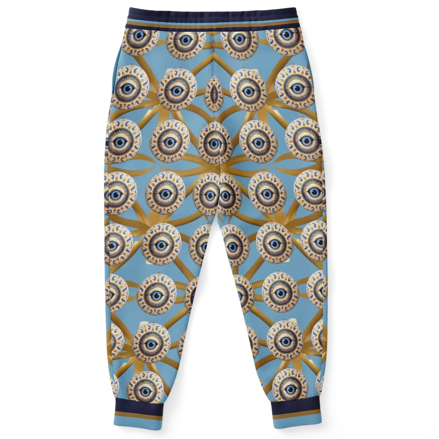 Evil Eye Protection in Powder Blue Eco-Poly Unisex Joggers