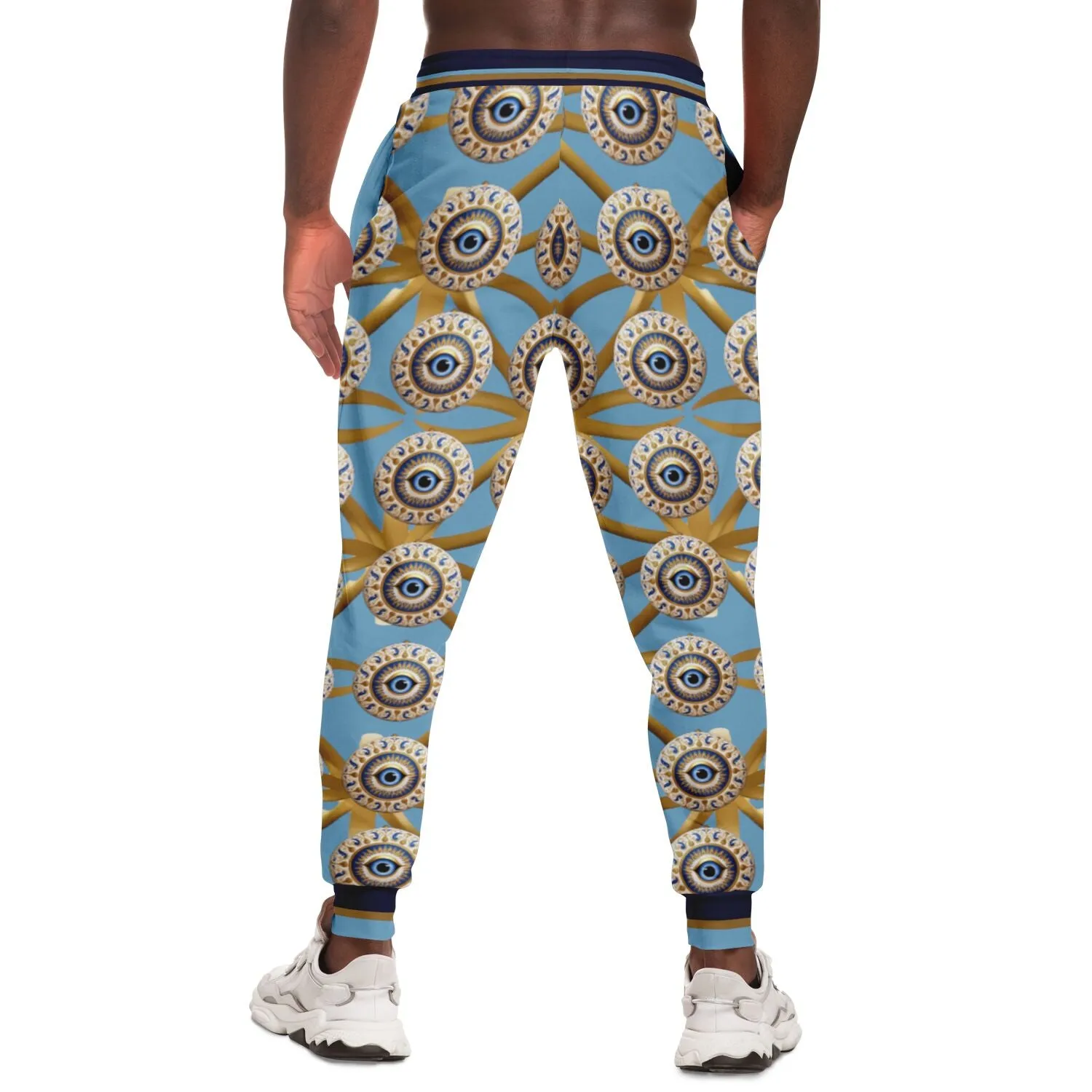 Evil Eye Protection in Powder Blue Eco-Poly Unisex Joggers