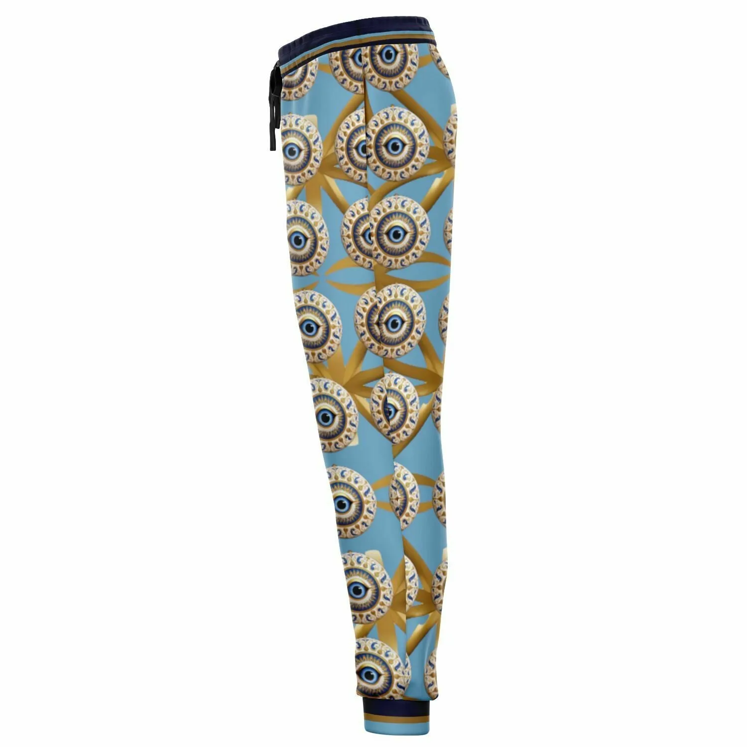 Evil Eye Protection in Powder Blue Eco-Poly Unisex Joggers