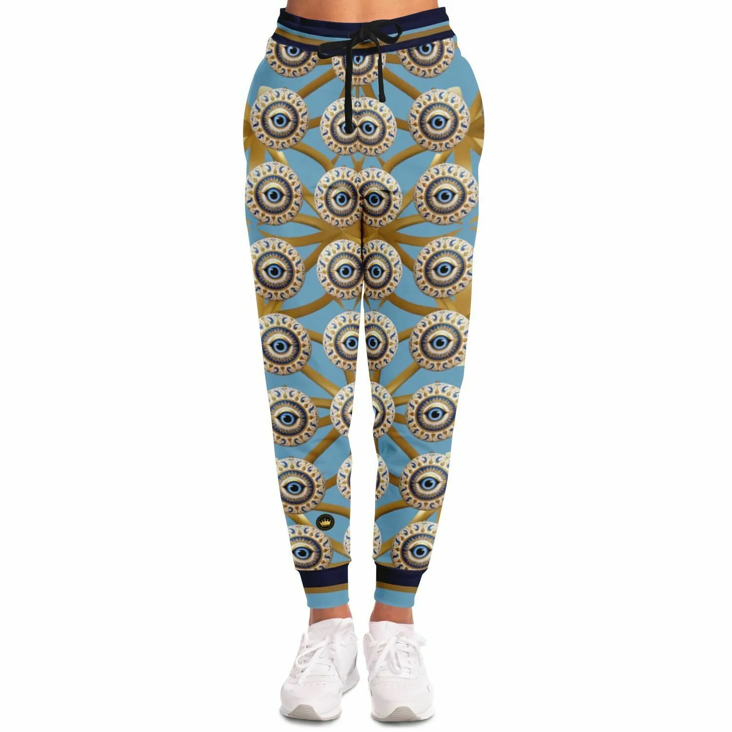 Evil Eye Protection in Powder Blue Eco-Poly Unisex Joggers