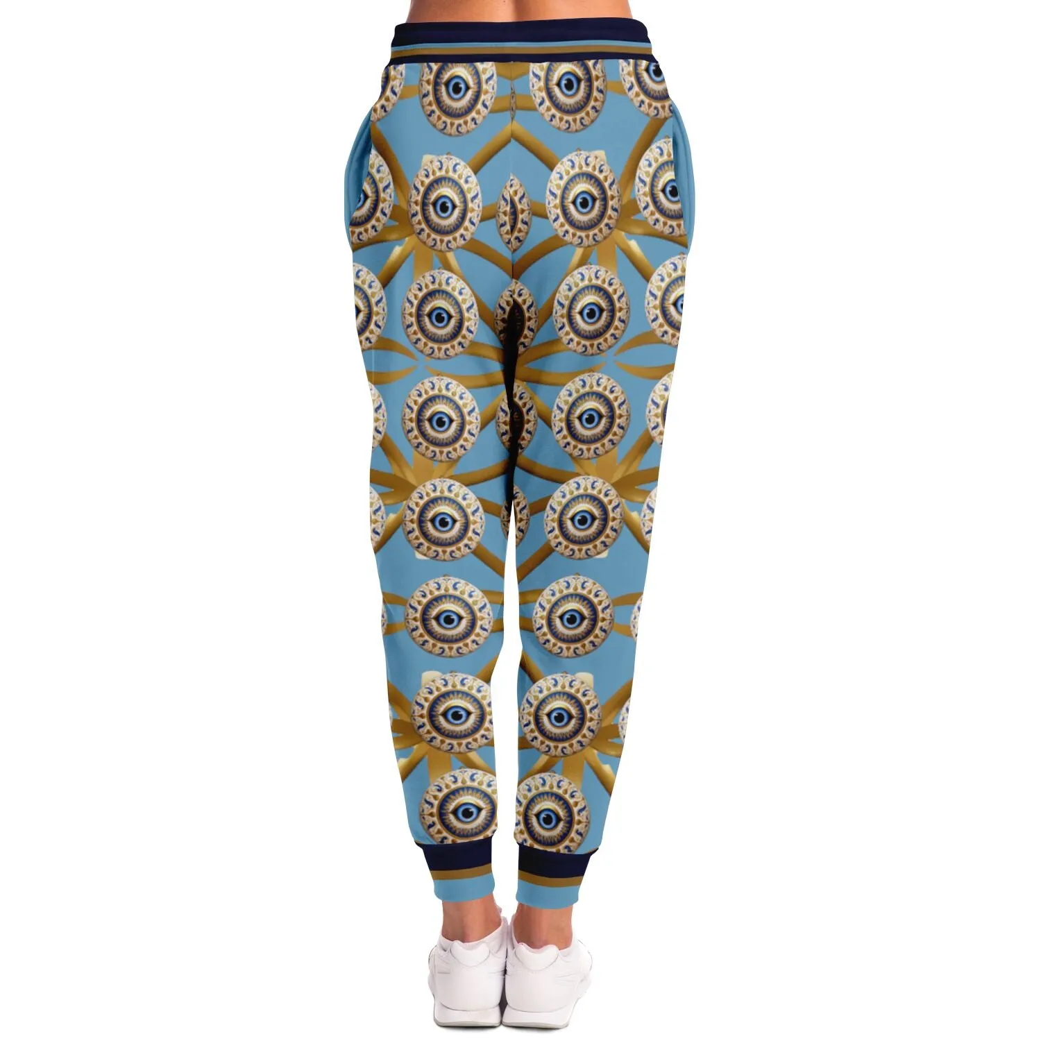 Evil Eye Protection in Powder Blue Eco-Poly Unisex Joggers