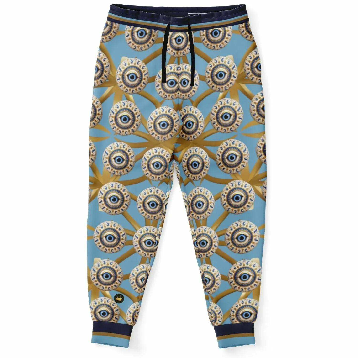 Evil Eye Protection in Powder Blue Eco-Poly Unisex Joggers