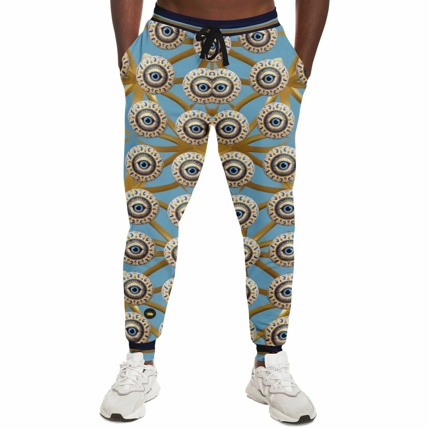 Evil Eye Protection in Powder Blue Eco-Poly Unisex Joggers