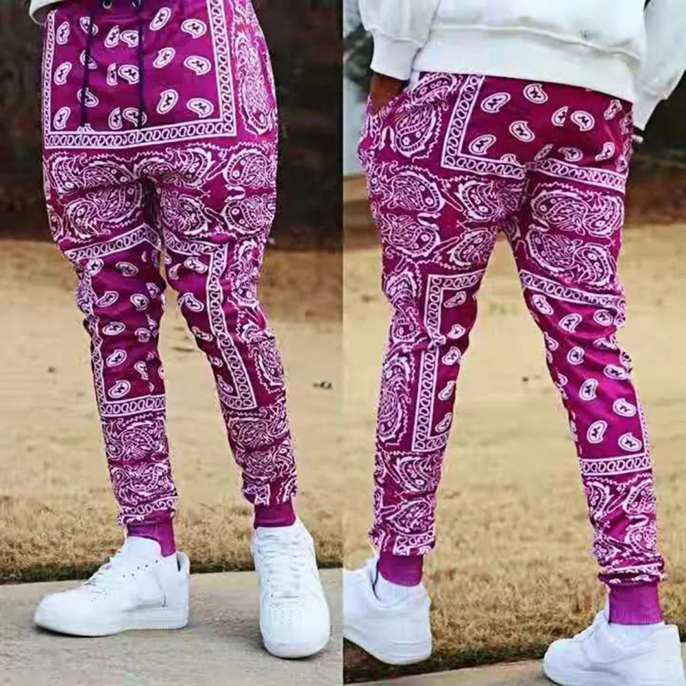 Fashion Printed Jogger Men Women Casual Pants Bandana Couple Jogging