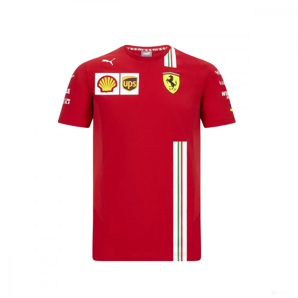 Ferrari T-shirt, Puma Sebastian Vettel Round Neck, Red, 2020