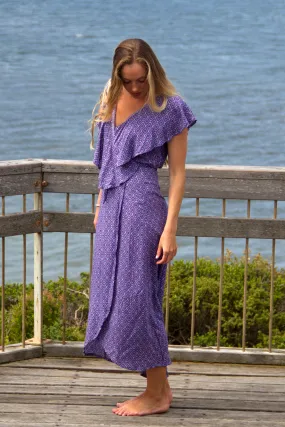 Flamingo Wrap Dress Amethyst Jewel