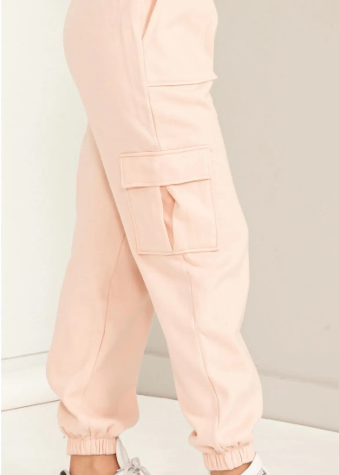 fleece cargo jogger
