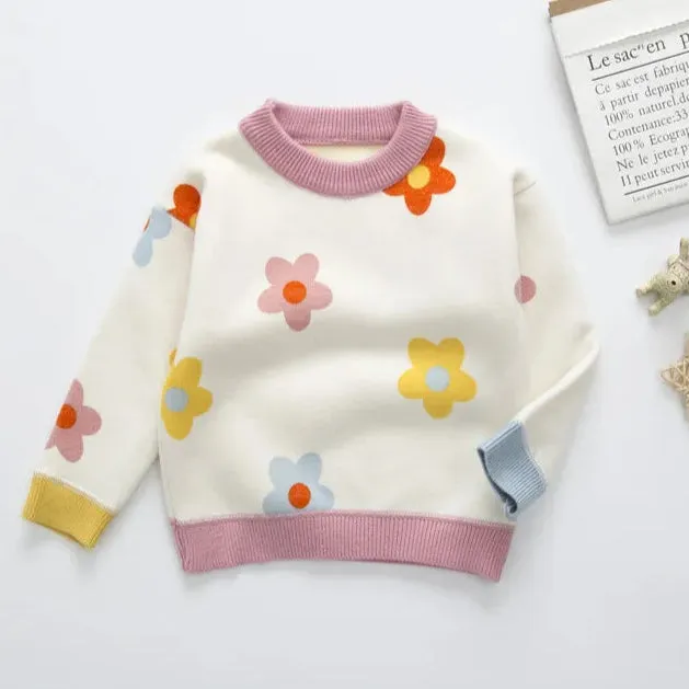 Fleur Girls' Sweater for Fall