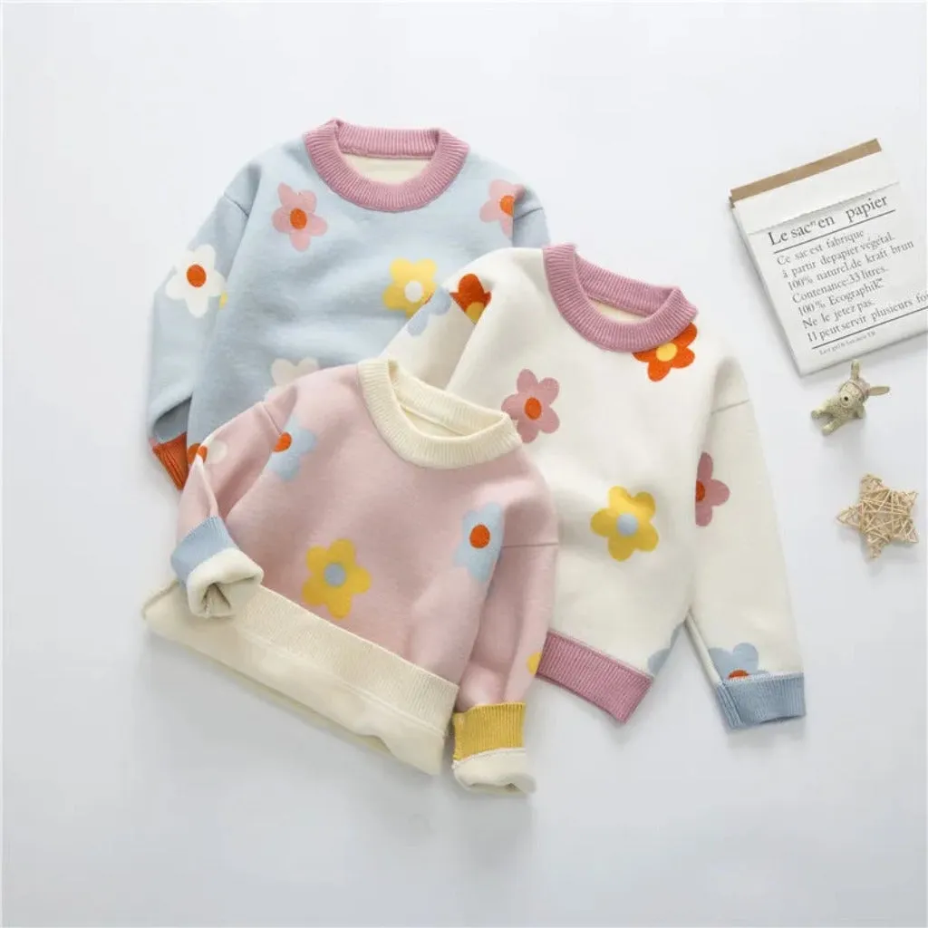 Fleur Girls' Sweater for Fall