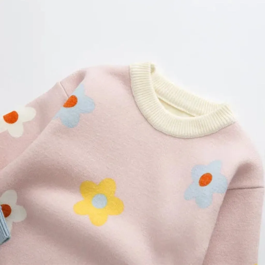 Fleur Girls' Sweater for Fall