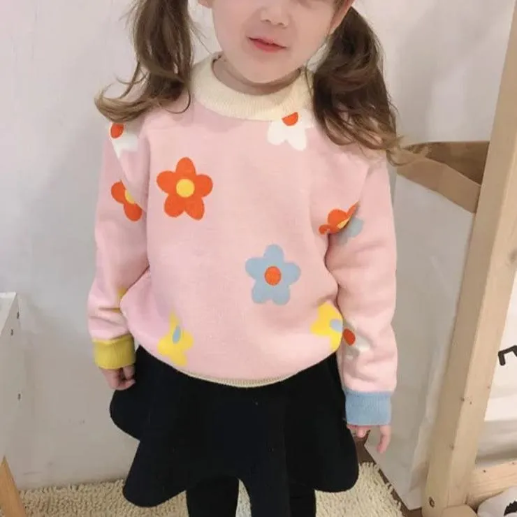 Fleur Girls' Sweater for Fall