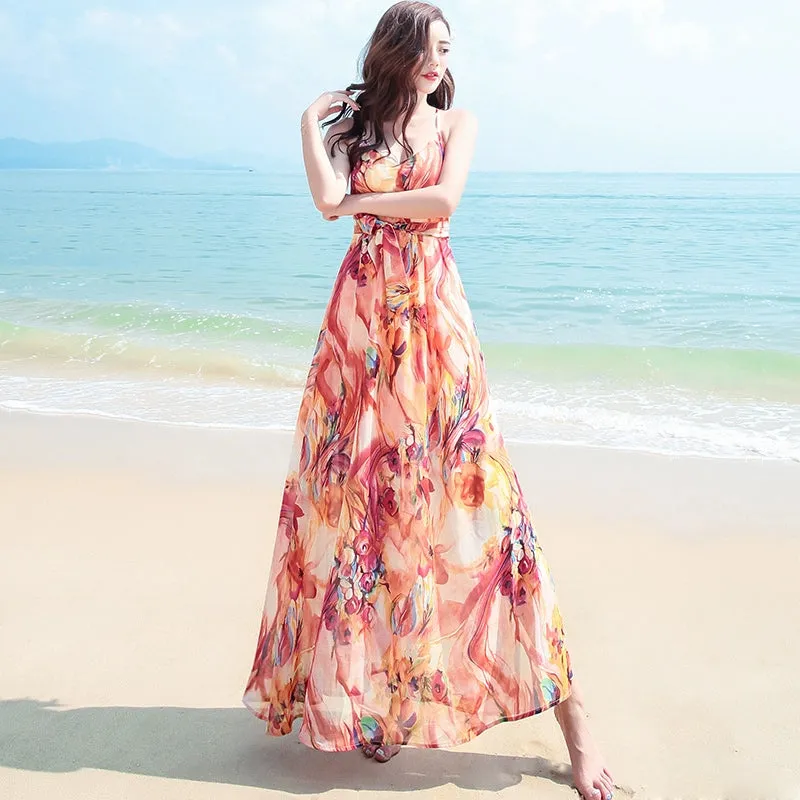 Floral Fairy Ankle Hainan Long Dress