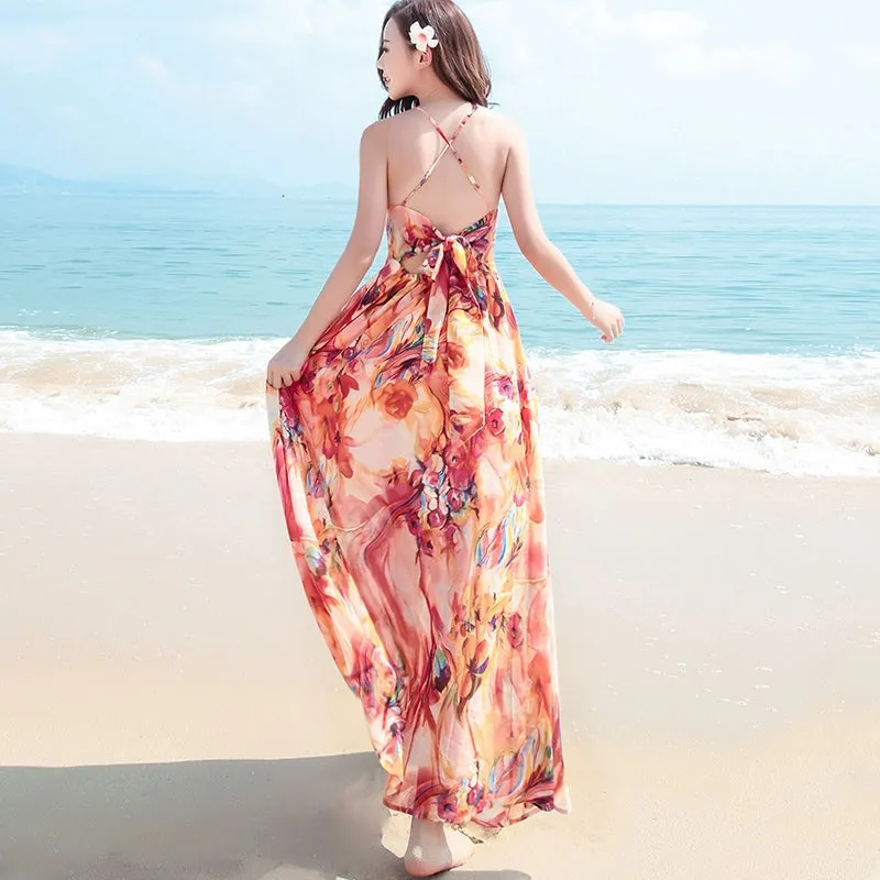 Floral Fairy Ankle Hainan Long Dress