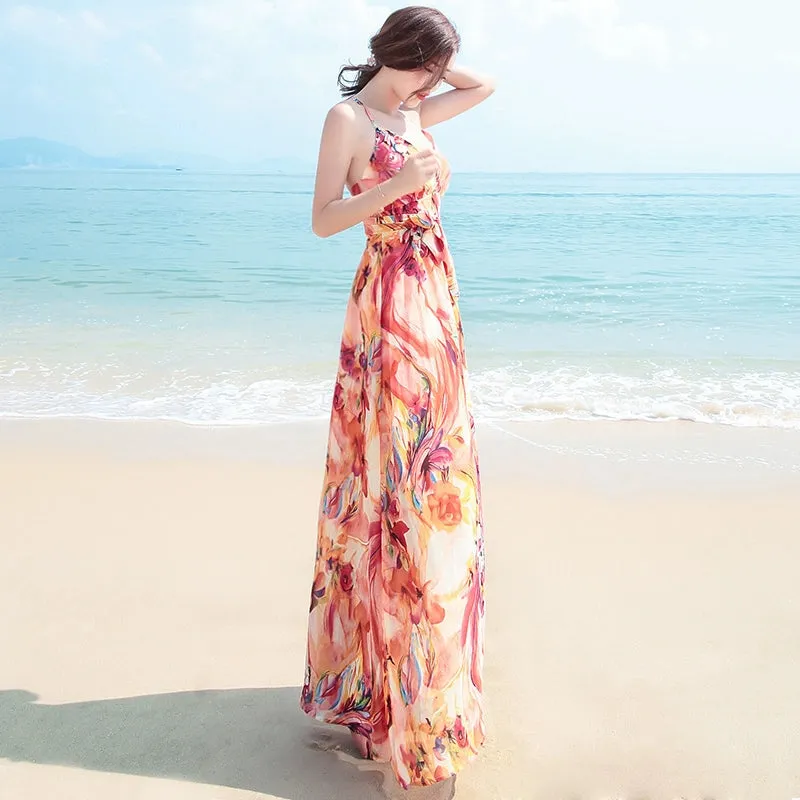 Floral Fairy Ankle Hainan Long Dress