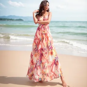 Floral Fairy Ankle Hainan Long Dress