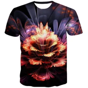 Galaxy T-shirt Men Psychedelic Tshirts Cool Floral Shirt Print Harajuku Tshirt Printed Gothic T shirts Funny Short Sleeve