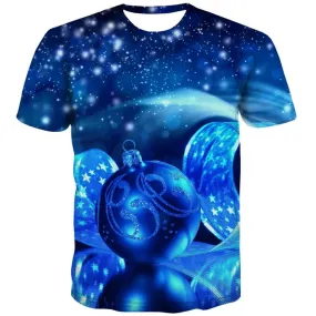 Galaxy T shirts Men Christmas Tshirt Printed Star Tshirts Novelty Party Tshirt Anime