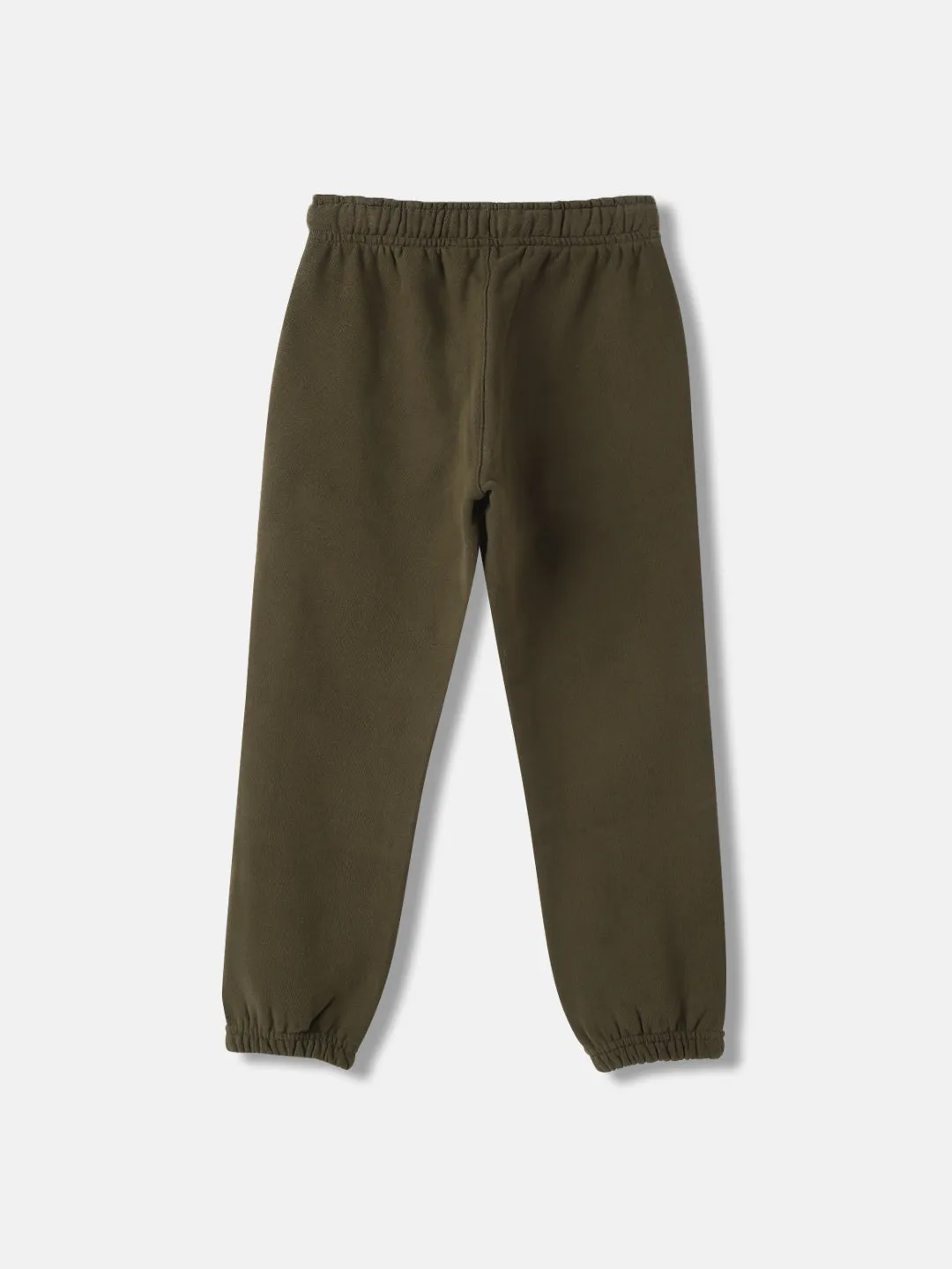 Gant Boys Green Solid Mid-Rise Relaxed Fit Joggers Style Track Pant