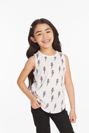 Girls Lightning Bolt Muscle Tank