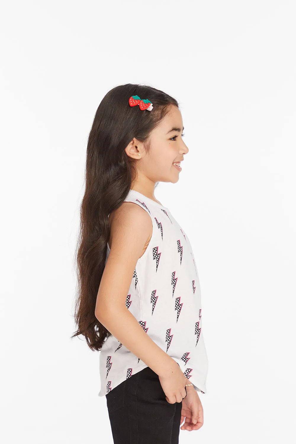 Girls Lightning Bolt Muscle Tank