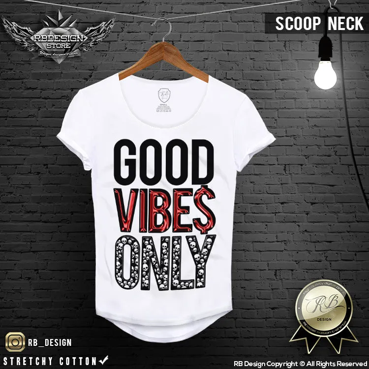 Good Vibes Only Mens T-shirt Cool Saying  RB Design Top MD723