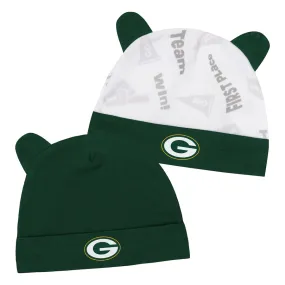 GREEN BAY PACKERS NEWBORN BABY BEAR CUFFED KNIT HAT SET