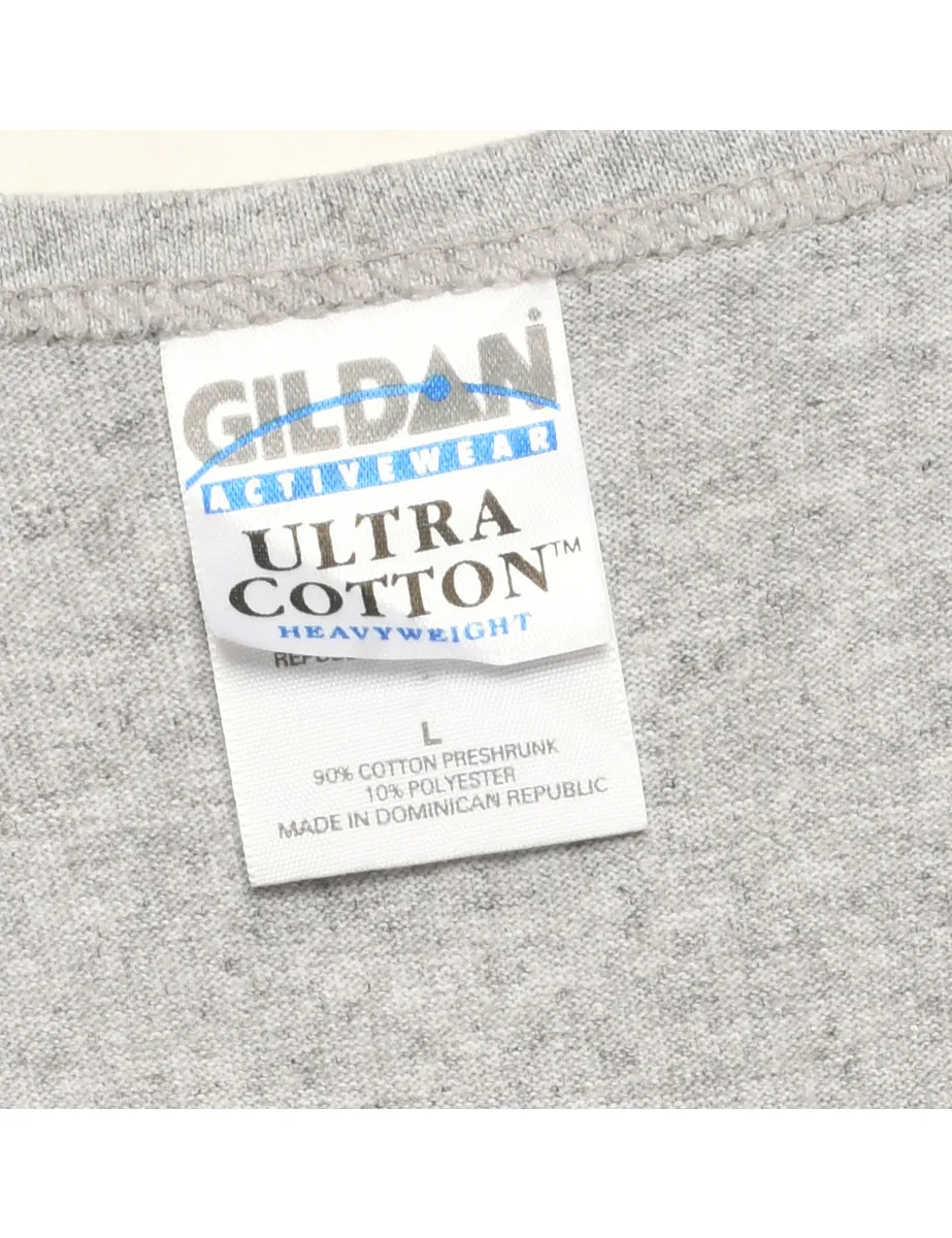 Grey Gildan Animal T-shirt - L