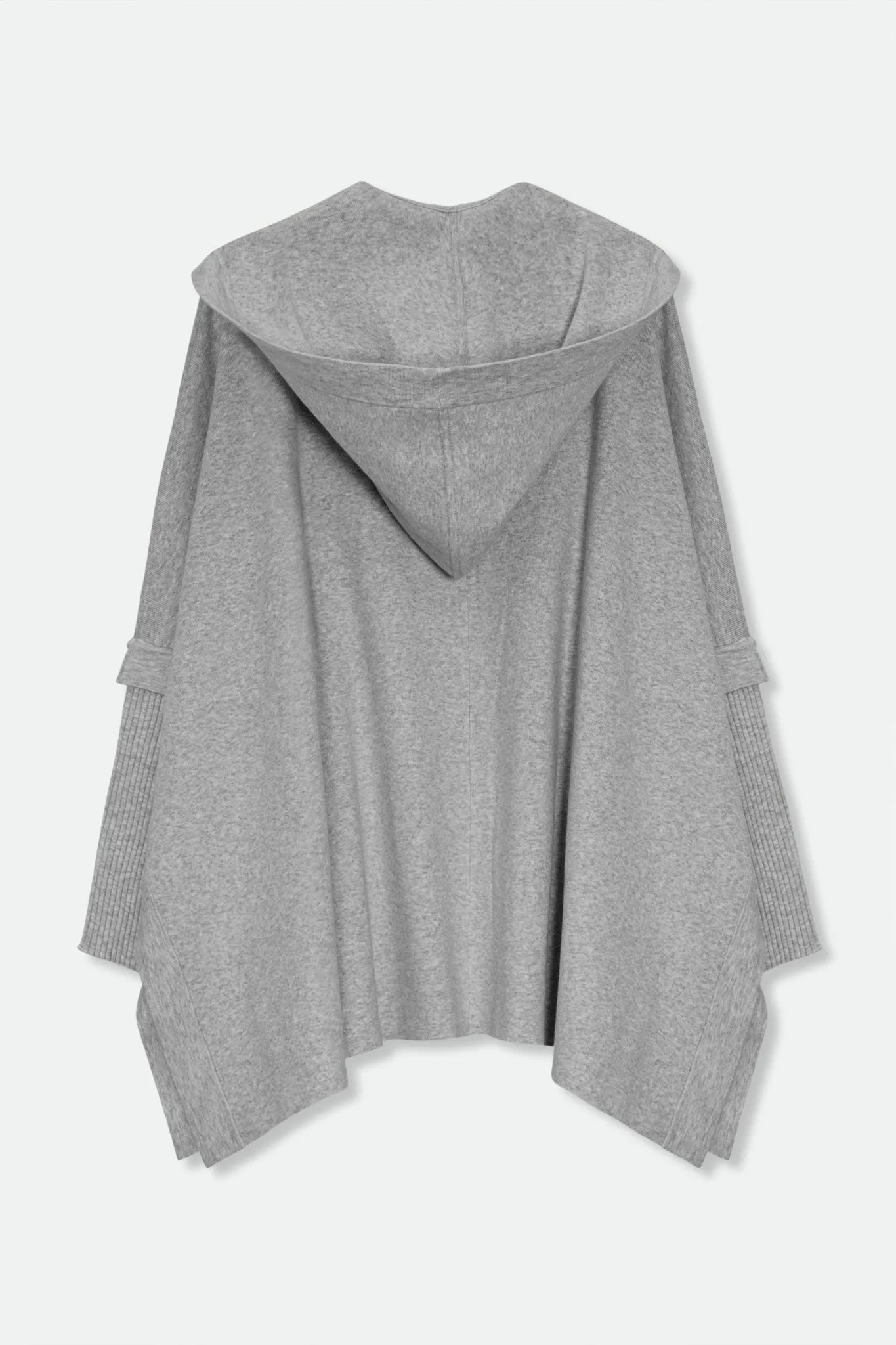 HARPER HOODED CAPE IN DOUBLE KNIT PIMA COTTON STRETCH