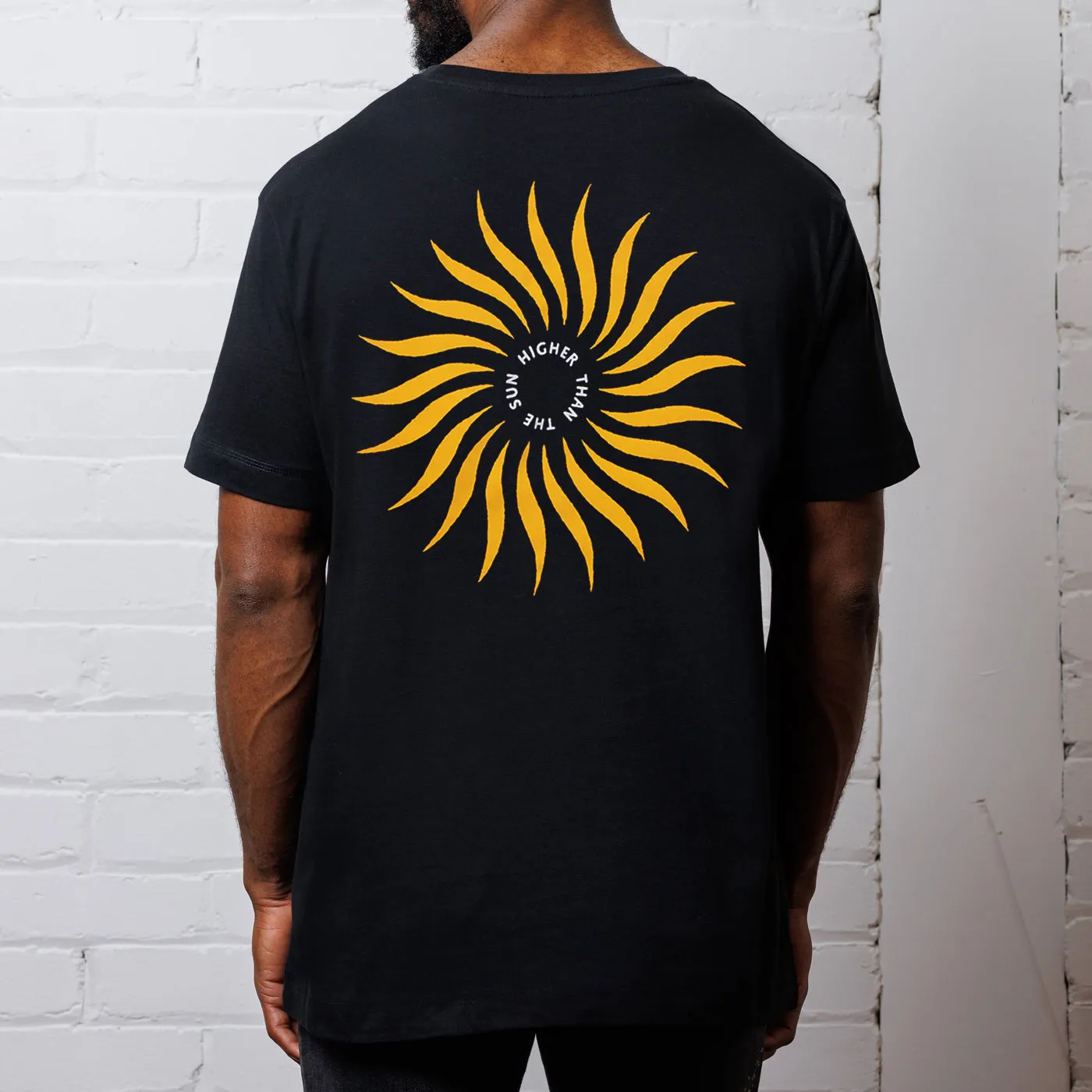 Higher Than The Sun Back Print - Tshirt - Black