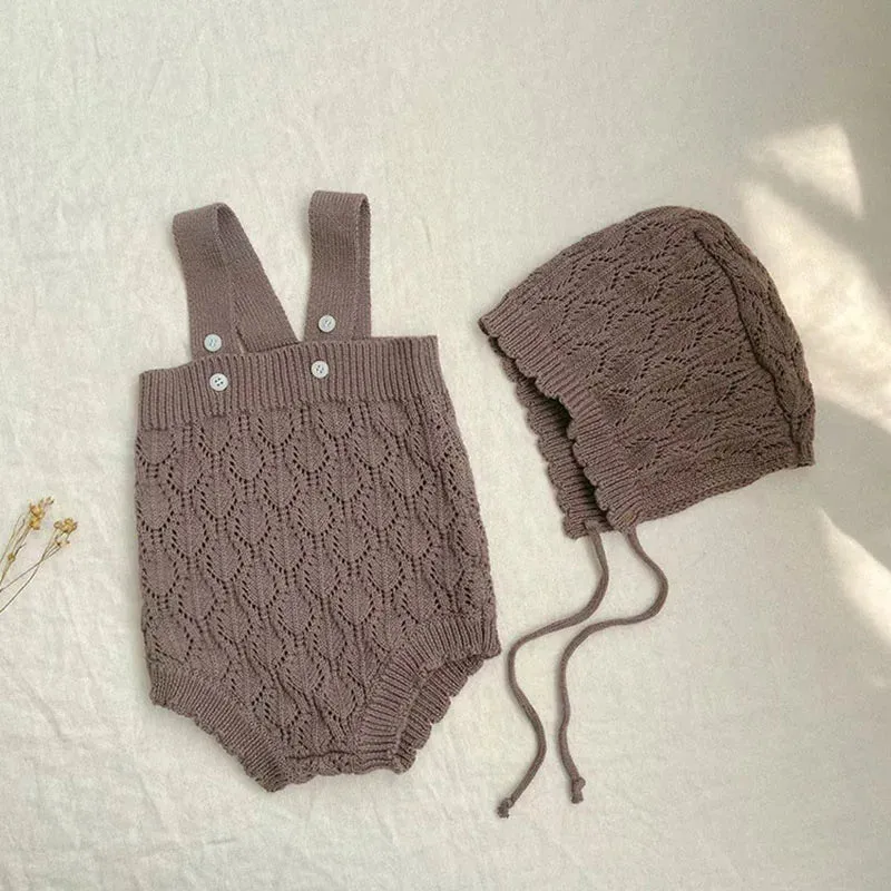 Infant Knit Bodysuits & Hat