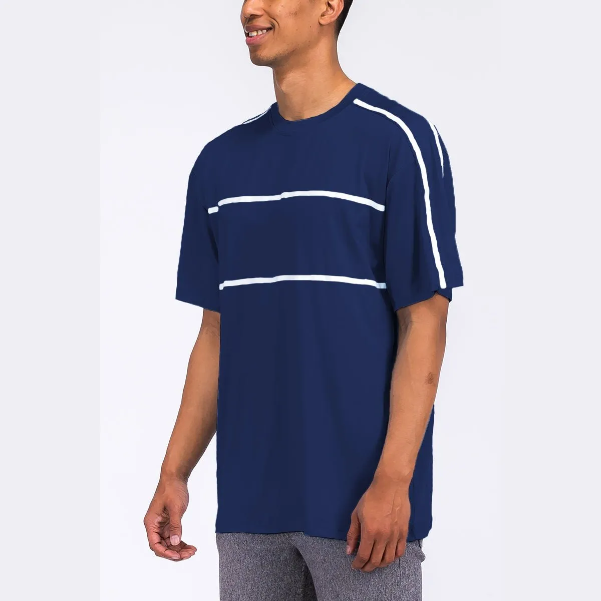 Jordan Navy Solid Tape T-Shirt