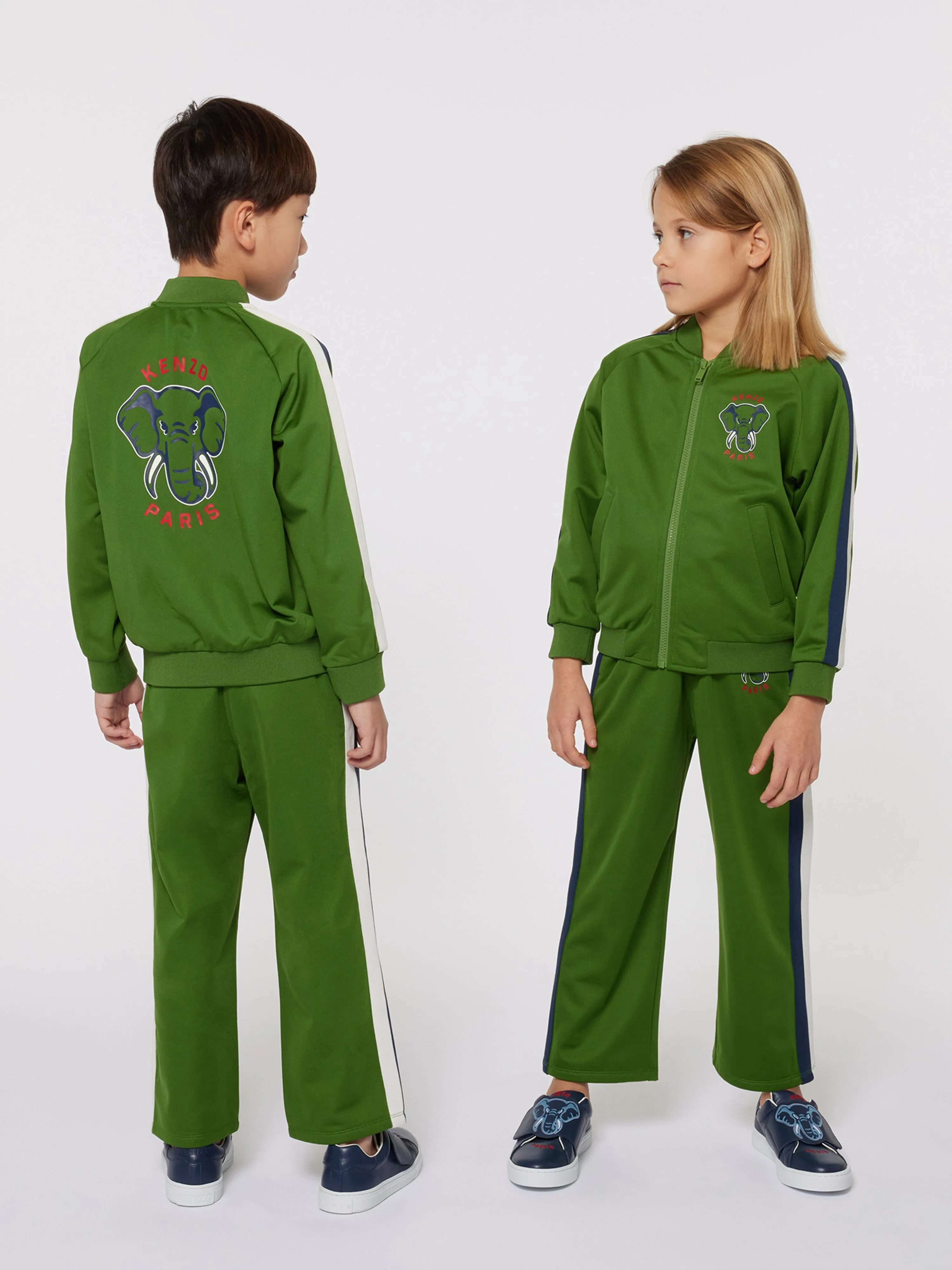 KENZO Kids Elephant Track Jacket in Green