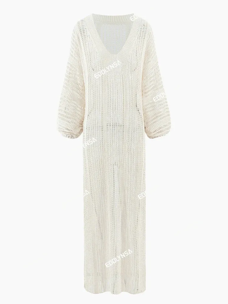 Knit Long DressSexy Beach Maxi Dress