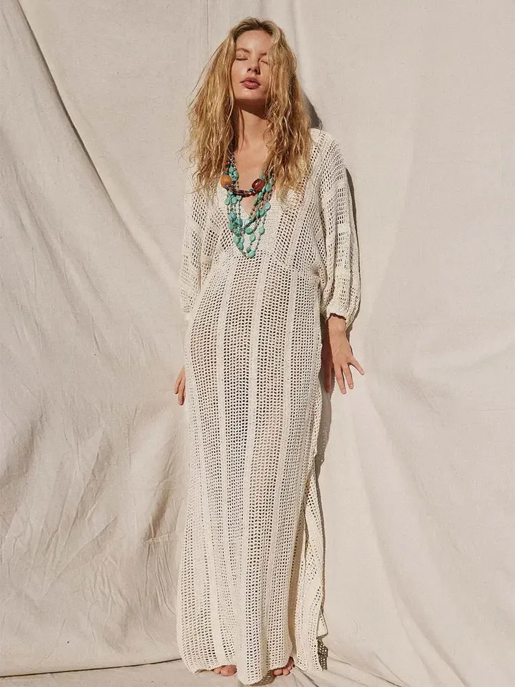 Knit Long DressSexy Beach Maxi Dress