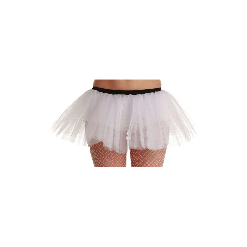 Ladies 3 Layer White Tutu Fancy Dress Costume