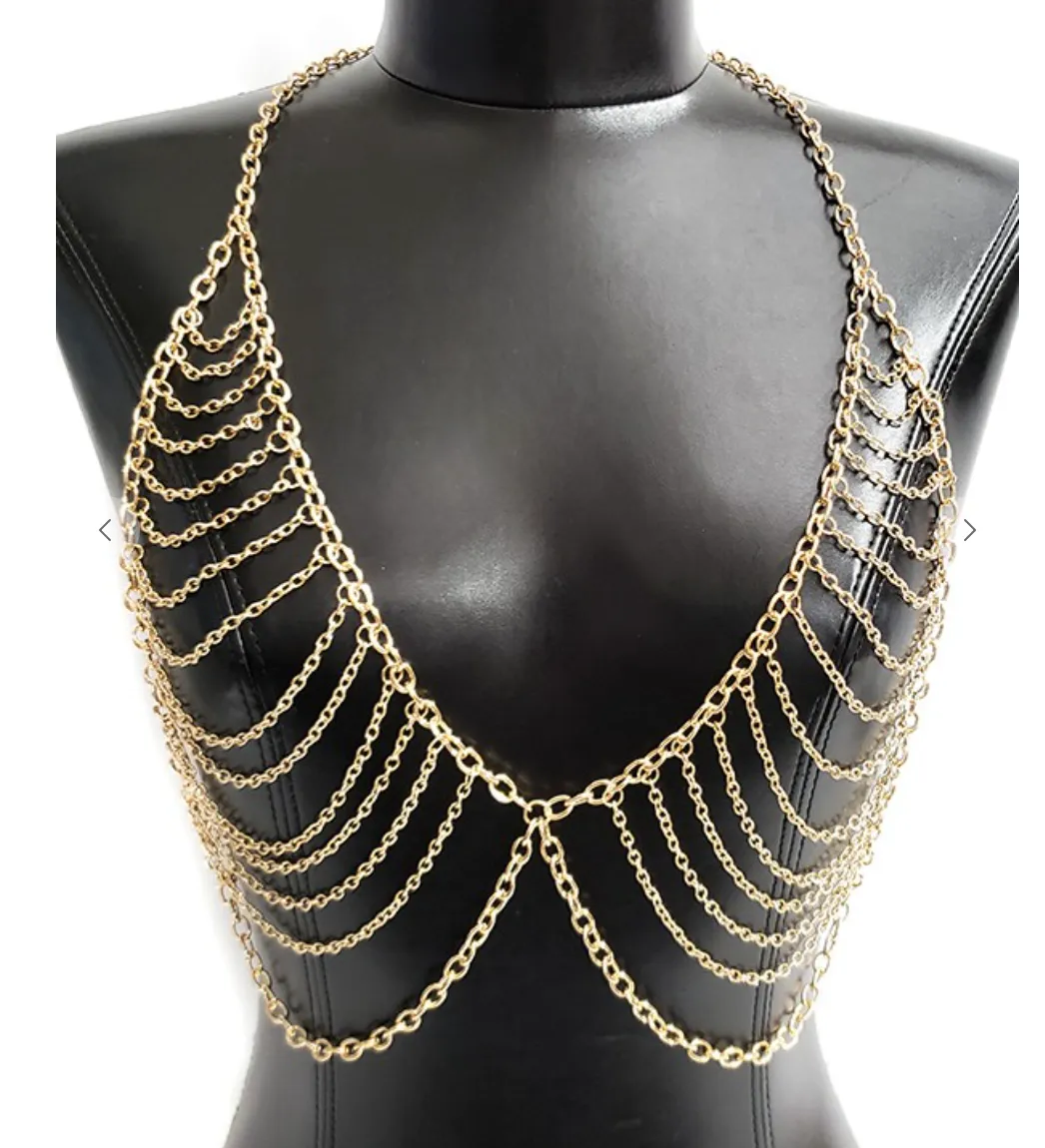 Layered Mystic Chain Bra Top