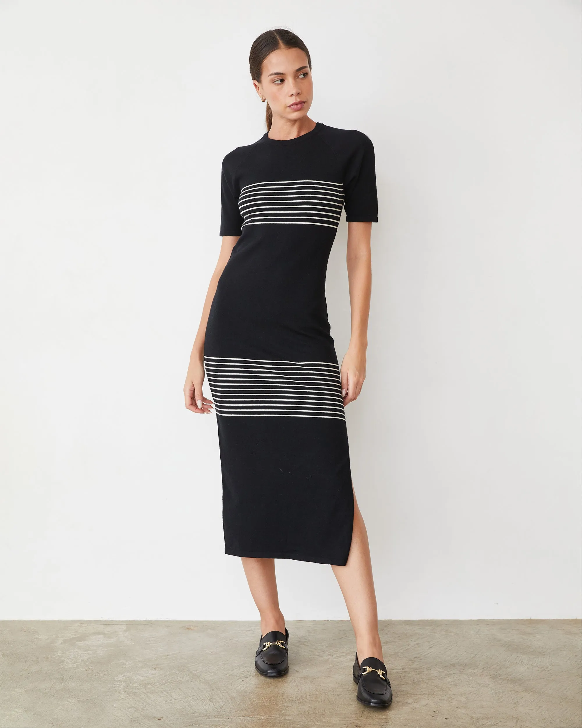 Light Soft Knit Stripe Dress