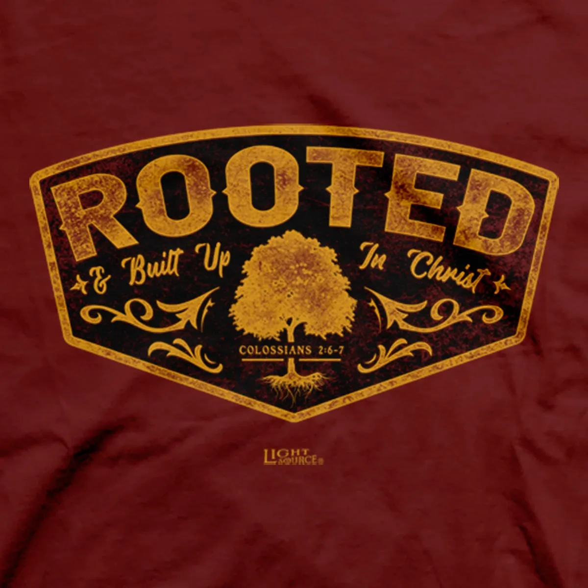 Light Source Mens T-Shirt Rooted Crest