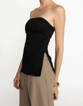 Madelaine Strapless Top (Black)