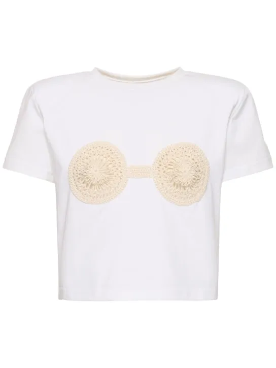 Magda Butrym   Embellished jersey t-shirt 