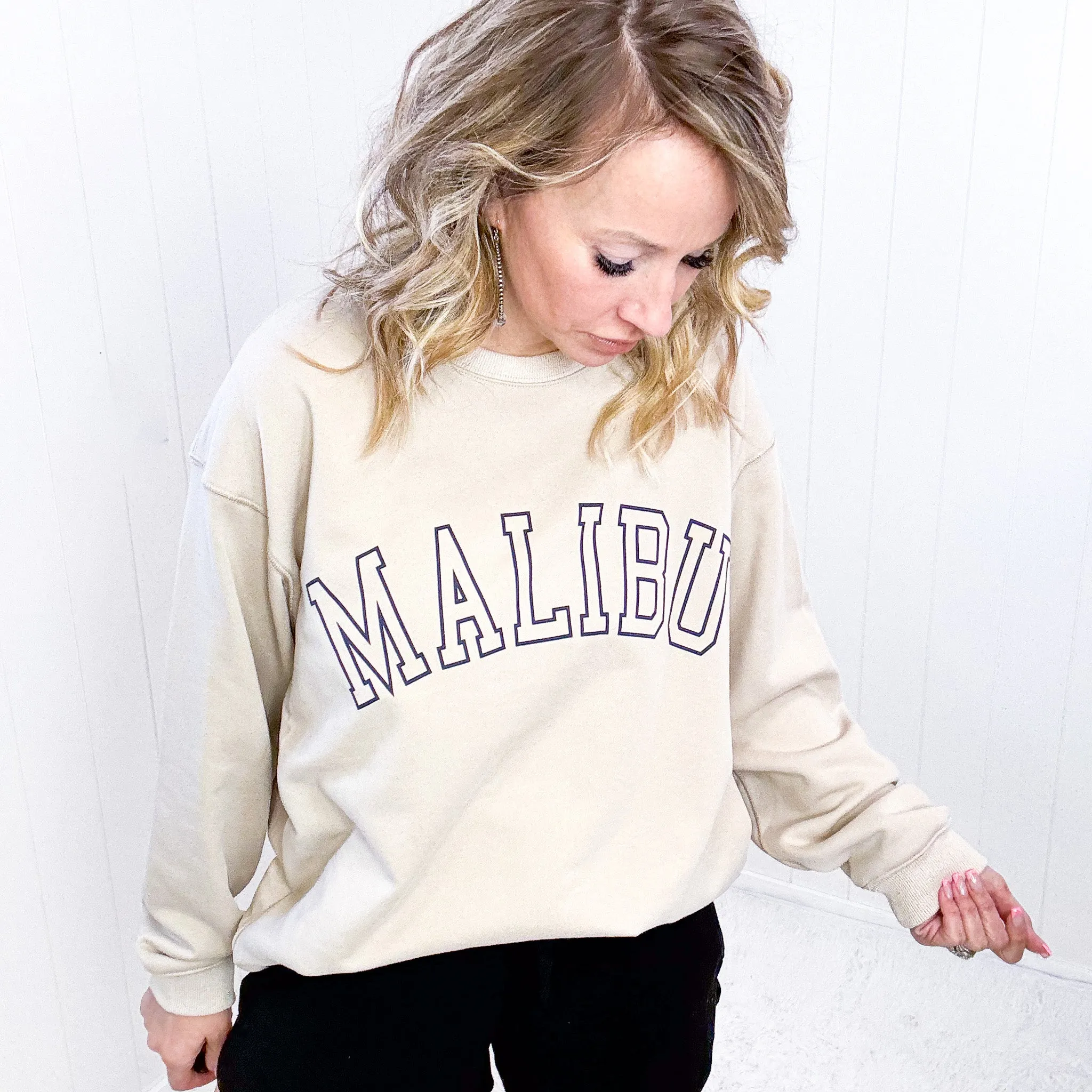 Malibu Oversized French Terry Lightweight Pullover in 2 Colors