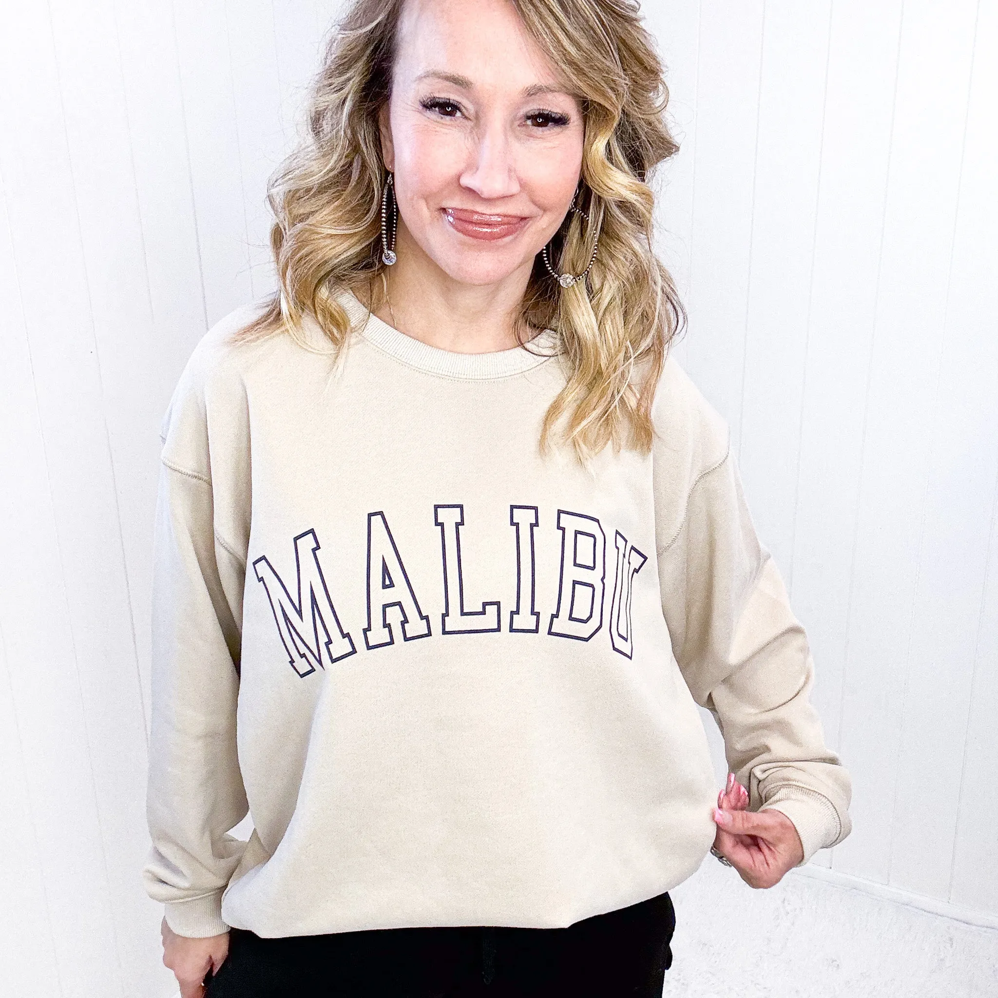 Malibu Oversized French Terry Lightweight Pullover in 2 Colors