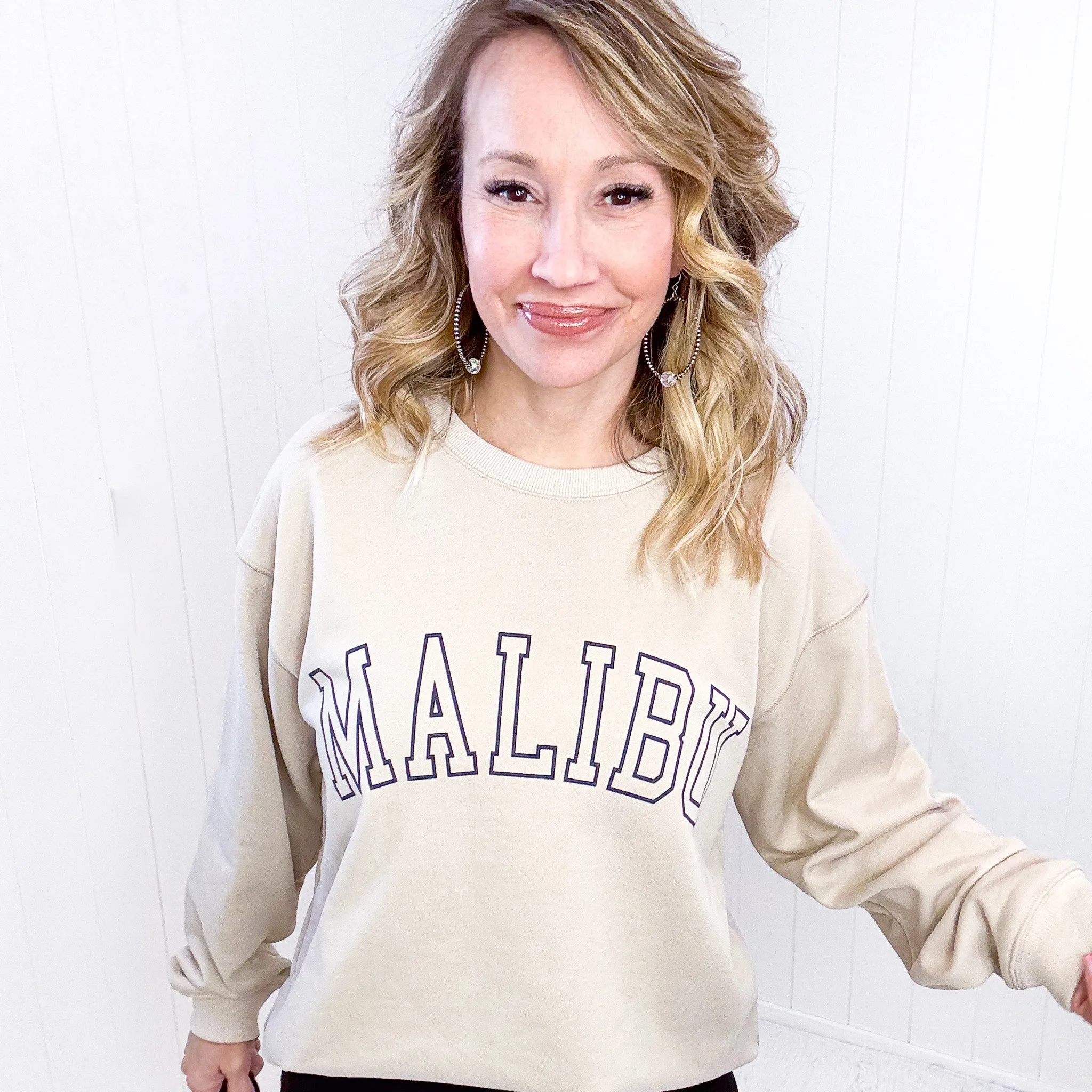 Malibu Oversized French Terry Lightweight Pullover in 2 Colors